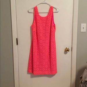Lilly Pulitzer pink lace dress